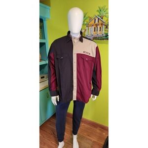 Vtg  Wrangler Western Shirt Men's XL‎ Black Aztec Pearl Snap Cowboy